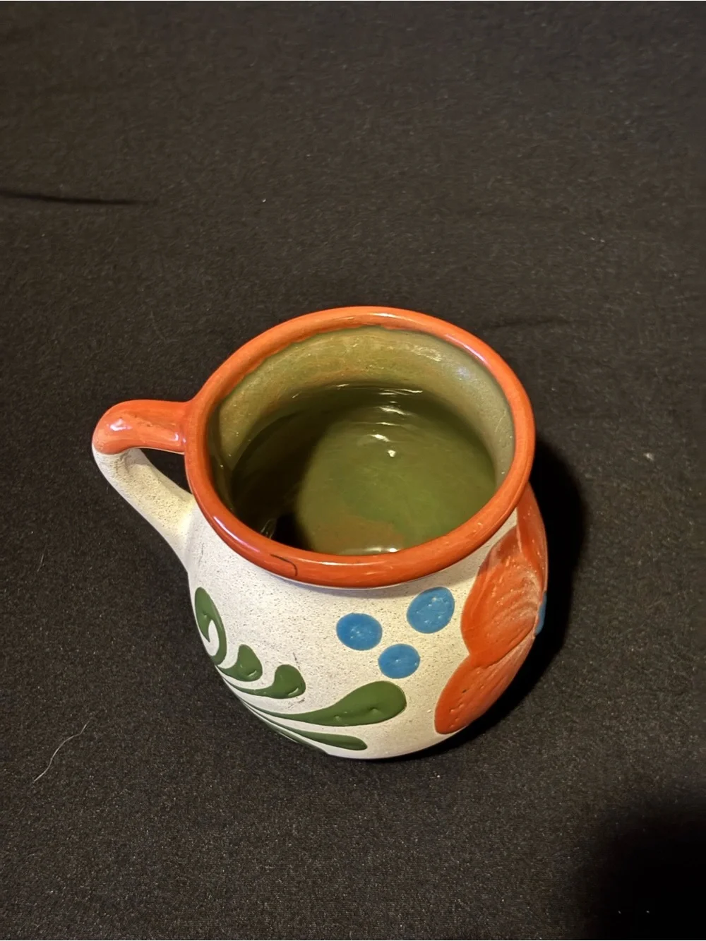 Mexican Handpainted Pottery Mug.